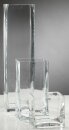 Square Vase Glas (hand cut cold) Höhe: 28cm, Breite...