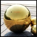 Edelstahlkugel gold 80mm, Spiegelpolierte hohle...