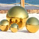 Edelstahlkugel gold 150mm, Spiegelpolierte hohle...