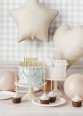Folienballon Herz, 45cm, Hellbeige