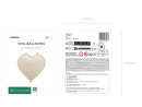 Folienballon Herz, 45cm, Hellbeige