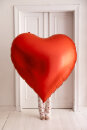 XXL-Folienballon Herz, 136x129 cm, rot