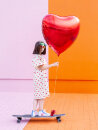 Folienballon Herz, 68x72cm, rot