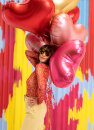 Folienluftballon Herz, 75x64,5 cm, rot