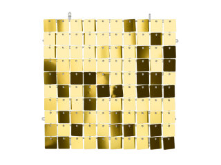 Pailletten-Hintergrundplatte, quadratisch, goldene Farbe, 30x30 cm