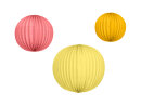 Set aus Papierlaternen, orange, rosa, gelb (1 VPE / 3 Stk.)
