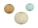 Set aus Papierlaternen, hellblau, braun, creme (1 VPE / 3...