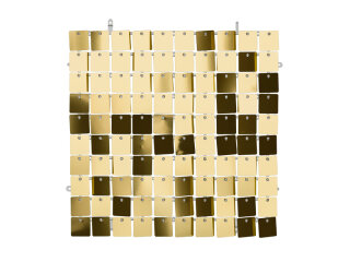 Pailletten-Panel, Quadrate, kaltes Gold, 30x30 cm
