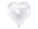 Folienballon Herz, 61cm, weiß