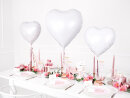 Folienballon Herz, 61cm, weiß