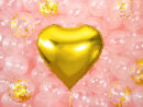 Folienballon Herz, 61cm, gold