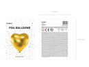 Folienballon Herz, 61cm, gold