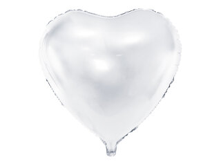 Folienballon Herz, 45cm, weiß