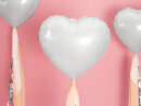 Folienballon Herz, 45cm, weiß