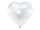 Folienballon Herz, 45cm, weiß