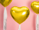 Folienballon Herz, 45cm, gold
