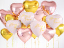 Folienballon Herz, 45cm, gold