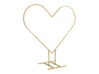 Herzständer für Hintergrund, in Gold Farbe, 2m