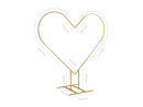 Herzständer für Hintergrund, in Gold Farbe, 2m
