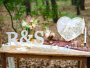 Holzaufschrift Wish table, weiß, 40x10cm