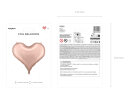 Folienluftballon Herz, 75x64,5 cm, Rosegold