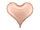 Folienluftballon Herz, 75x64,5 cm, Rosegold