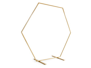 Sechseckständer für Hintergrund, in Goldfarbe, 2m