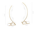Ständer mit 2 Halbbogen, 200cm und 180cm - Set, Gold