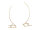 Ständer mit 2 Halbbogen, 200cm und 180cm - Set, Gold