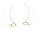 Ständer mit 2 Halbbogen, 200cm und 180cm - Set, Gold