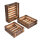 Wooden boxes, 3pcs./set,  Size:;47x38x13cm, Color:brown