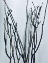 Mitsumata-Zweige, Pailletten, grau silber glänzend, 145-155cm, 3er Set