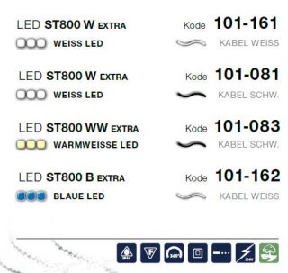 LED ST 800 WW   Kabelfarbe: schwarz   Lichterkette --> Led Pro 230V