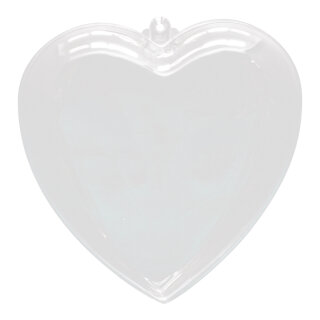 Heart plastic, 2 halves, to fill     Size: Ø 6cm    Color: clear