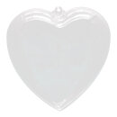 Heart plastic, 2 halves, to fill     Size: Ø 6cm...