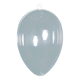 Ei Kunststoff, 2 Hlften, zum Befllen     Groesse:  10cm - Farbe: klar #
