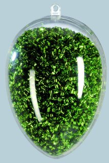 Ei Kunststoff, 2 Hlften, zum Befllen     Groesse:  10cm - Farbe: klar #