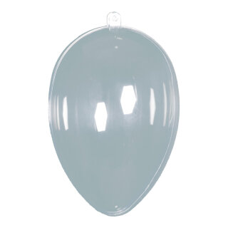Egg plastic, 2 halves, to fill     Size: Ø 14cm    Color: clear