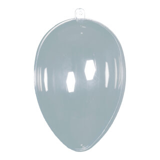 Ei Kunststoff, 2 Hlften, zum Befllen     Groesse:  14cm - Farbe: klar #