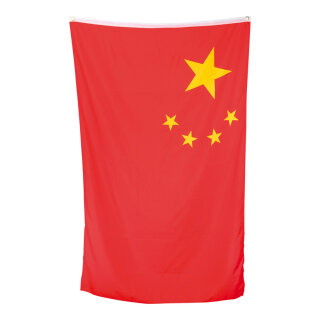 Flagge Kunstseide, mit Ösen     Groesse: 90x150cm - Farbe: China