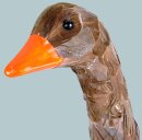 Goose, standing styrofoam with feathers     Size: 56x60cm    Color: brown