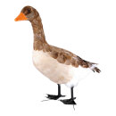 Goose, standing styrofoam with feathers 56x60cm Color: brown