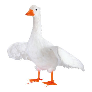 Goose spread wings  - Material: styrofoam with feathers - Color: white - Size:  X 63x60cm
