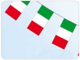 Fahnenkette Italien 34 Fahnen, 24 x 12cm x 10m