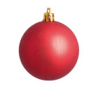 Weihnachtskugel-Kunststoff  Größe:Ø 6cm,  Farbe: rot matt
