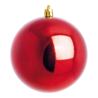 Weihnachtskugel, rot glänzend      Groesse:Ø 14cm   Info: SCHWER ENTFLAMMBAR