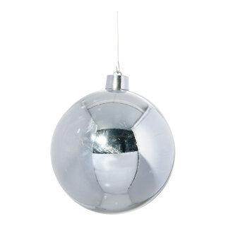 Weihnachtskugel, silber glänzend      Groesse: Ø 25cm