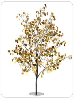 Paillettenbaum gold-schwarz 120cm