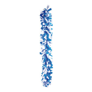Foliengirlande PVC-Folie mit Stahlkabel, wetterfest     Groesse:Ø 40cm, 200cm    Farbe:blau/weiß   Info: SCHWER ENTFLAMMBAR