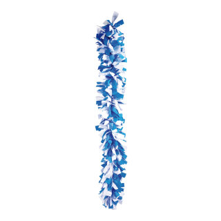 Foil garland  - Material: PVC foil with steel cable - Color: blue/white - Size: Ø 40cm X 200cm